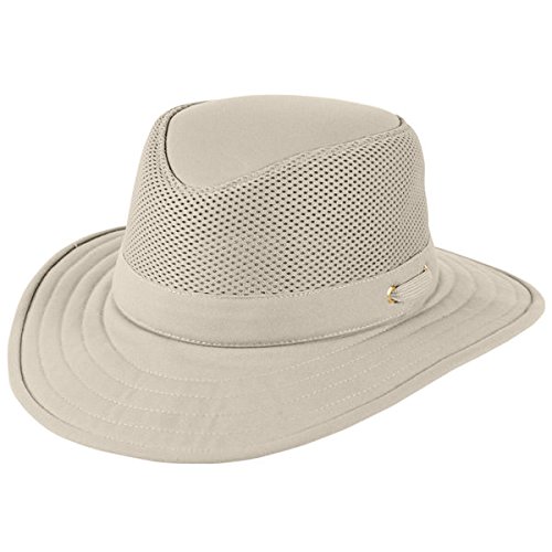 Tilley TM10B Flat Top Cotton Mesh Hat - Khaki w/ Olive Underbrim - 7 3/4
