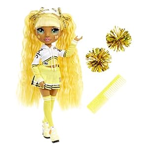 Rainbow-High-Cheer-Fashion-Doll-Luxury-Outfits-Pom-Poms-Cheerleader-Doll-Sunny-Madison-Yellow-Themed-Fashion-Doll-Rainbow-High-Cheer-Series-Perfect-Gift-For-Girls-Age-6 Rainbow High Cheer Fashion Doll - Luxury Outfits, Pom Poms & Cheerleader Doll - Sunny Madison, Yellow Themed Fashion…