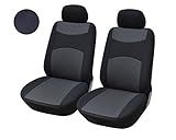 116001 Black-fabric 2 Front Car Seat Covers Compatible To Honda HR-V 2018 2017-2007