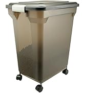  IRIS Premium Airtight Pet Food Storage Container, 42-Pounds,  Smoke