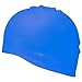 UKEE Silicone Swimming Cap 3D Silicone Design, Odorless, Non-Toxic, Silicone Elastic and Durable Swimming Cap for Adults and Men and Adults, Keep Hair Clean and Dry, Blue