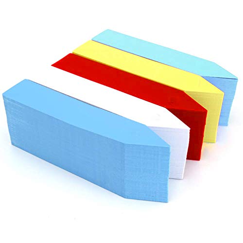 Flantor 500pcs Plastic Plant Labels 2 Inches Waterproof Garden Plant Tags Stakes Pot Marker Garden Marker for Seed Trays,Flowerpots and Greenhouse Supplies (5 Colors)
