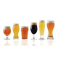 Dailyware 6-Piece Assorted Craft Brew Beer Glass Set includes everything necessary for you and your guests to sample a wide variety of flavorful beers