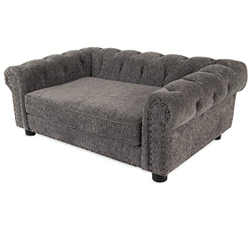 Petmate LaZBoy Newton Sofa Large Dog Bed, 40 x 27 Inches, Graphite