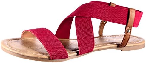 MuDan Women's Elastic Flat Sandals