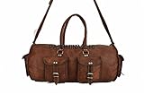 21" Inches Real Leather Duffle Bag Sports Gym Bag AirCabin Luggage Bag