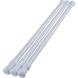 Hotop 3 Pack Cupboard Bars Tensions Rod Spring Curtain Rod, Adjustable Width (15.7-27.6 Inches, White)