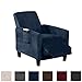 Great Bay Home Velvet Plush Stretch Recliner Slipcover. Velvet Recliner Furniture Protector, Soft Anti-Slip, High Stretch (Recliner, Dark Denim Blue)