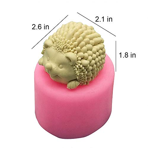 3D Cute Hedgehog Soap Mold Craft Art Silicone Soap Mold DIY Handmade Candle Mold Chocolate Plaster of Paris Mould - Thumbnail 2