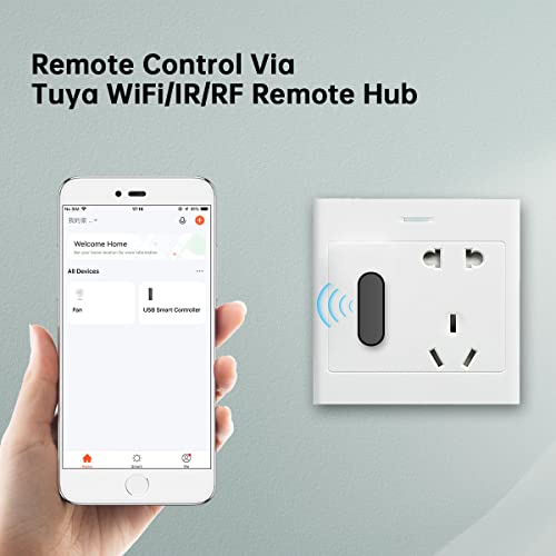 TOWODE WiFi Smart IR/RF Remote Controller-Link to Smart Home Automation Controller Compatible with TV Air Conditioner Alexa,Google Assistant