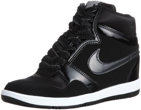 Nike Womens Force Sky High Top Hidden Wedge Fashion Sneakers -Black/Anthracite (9)