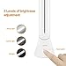 LED Desk Lamp Battery Operated USB Rechargeable, Portable Dorm/Office/Bedside Reading Light Small,3 Dimmable Brightness Eye Caring Kids Study Table Lamps, Touch Control Modern Working Desk Light White