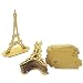 Homeford Firefly Imports Wooden Eiffel Tower with Glitter, 5-Inch, 10-Count, Gold