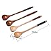 Donxote 7.68 inches, Wire Wrapped Handle Wooden Ice Cream Spoon, Long Handle Tea Spoon, Iced Tea/Juice Stirring Spoon - Espresso Deluxe/Bistro, Set of 8