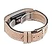 Wearlizer Compatible for with Leather Fitbit Charge 2 Bands Special Edition Lavender Rose Gold Buckle Replacement Charge 2 hr Band Straps Accessories Small Large Women Nubuck-Brown