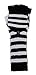 LL- Womens Warm Winter Arm Warmer Fingerless Long Gloves Fliptop Mittens Striped