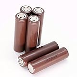 6-Pack 3000mAh High Drain imr LG HG2 3.6V 18650 Flat Top Rechargeable Lithium Ion Battery 20A Current Load For Led Flashlight Torches