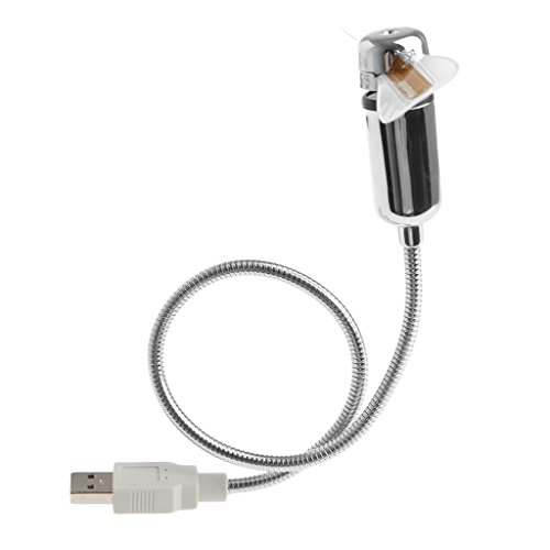 Hacloser Programmable Fan LED USB RGB Light Flexible Gooseneck DIY Message Fan Desk for PC Laptop Charger (RGB Programmable)