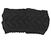 Pusheng Women's Versatile Wool Knit Crochet Twist Hair Band Headband Ear Warmer Black