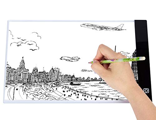Diamond Painting A4 LED Light Pad, Dimmable Light Board Kit, Apply to Full Drill & Partial Drill 5D Diamond Painting with Detachable Stand and Clips