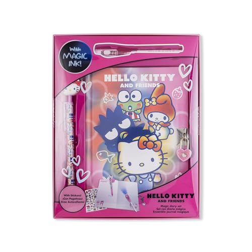 Hello Kitty - Diario secreto para niñas con bolígrafo iluminado y adorno
