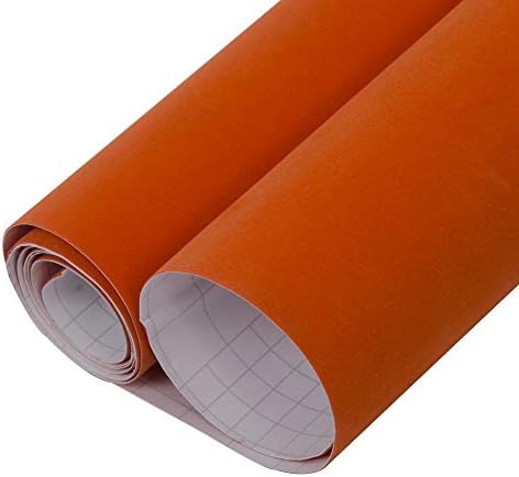 カーラッピングシート Orange 曲面対応 スエード生地シート 橙色 伸縮性 だいだいいろ スエードシート スエード スエード生地高品質 糊付きバックスキン生地シート ステッカー カーラッピング アルカンターラスエード調 内装用 自動車用 車用 カーフィルムシート スエード