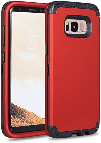 S8 Plus / Galaxy S8 Plus / Case,DIOS CASE(TM) Heavy Duty High Impact Resistance Soft Silicone with Hard PC Back Dual Layer Hybrid Armor Defender Cover for Samsung Galaxy S8 Plus (Black/Red)