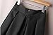 Hanlolo Vintage Rretro Womens High Waisted Pleated Knee Length Skater Midi Skirt Black