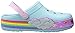 Crocs Kids' CrocsLights Rainbow Heart Light-Up Clog (Infant/Toddler/Little Kid/Big Kid), Ice Blue, 10 M US Toddler