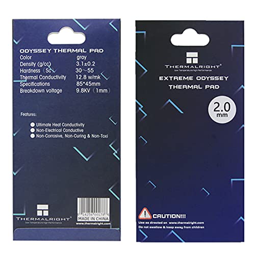 Thermalright Thermal Pad 12.8 W/mK, 85x45x2mm, Non Conductive Heat