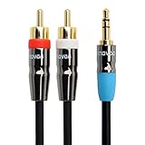 AUX Audio Cable, INNOVAA 3.5mm to RCA (2) Stereo AUX Audio Cable - 3 Feet