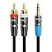 AUX Audio Cable, INNOVAA 3.5mm to RCA (2) Stereo AUX Audio Cable - 25 Feet