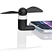 Mini Fan Portable Mini Air Cool Apple Iphone 6 plus 5s 5 iPad Samsung Android Mini Usb Port Suitable Cooler Rotating Fan (Android Mini Usb Port Black)