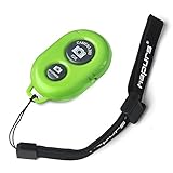 Hapurs Bluetooth Wireless Remote Control Camera Shutter Release Self Timer for iPhone 5S 5C 5 4S 4, iPad Air Mini, Samsung Galaxy S5 S4 S3 Note Tab, Google Nexus, HTC, Sony and other iOS Android Phones - Green