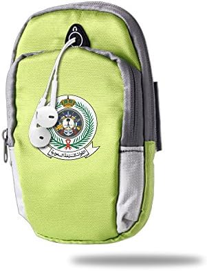 Armed Forces Of Saudi Arabia Emblem Outdoor Jogging Armbags Bands Pouch Wrist Wear KellyGreen For Unisex,One Size