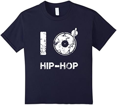 Kids I LOVE Hip-Hop music T-SHIRT - Hip-Hop lovers gift idea t-sh 6 Navy