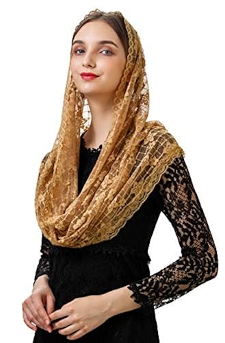 PAMOR Infinity Blumen-Spitzen Schleier - Elegante Kopfbedeckung Für Kirche & Besondere Anlässe