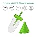 OMorc Popsicle Molds Set, 6 Pack Reusable Ice Pop Makers - BPA Free & Food Safe -with Folding Silicone Funnel and Cleaning Brush
