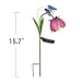 Homeimpro Garden Solar Lights Pathway Outdoor Flower Stake Metal Lights,Waterproof Warm White LED for Lawn,Patio or Courtyard (Pink)