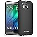 Pomufa Icon Premium Ultra Slim Fit SoftGel Flexible TPU Case for HTC One M8 (2014 Release), Black