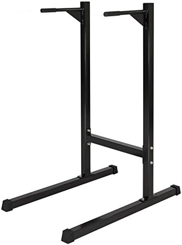 Home Gym Bar Fitness Iron Dip Station Stand Pull Push Upper Body Workout Exercise Dipping( 500lbs) Comfort of Your Own