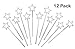 Kidsco Mini Fairy Star Princess Wands Pack of 12 - 5 Inches, Color Silver, Star Shape with Beads – for Kids, Birthday, Halloween, Princess, Costume, Themed Party, Prize