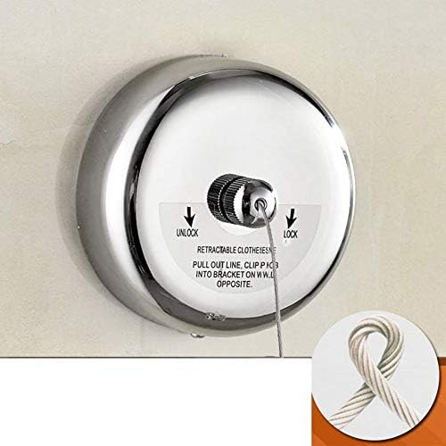 DYR Telescopic Wire Clothesline, Non-Slip line for Hotels Simple line Clothing line Stainless Steel-C diameter280cm (110 inches)