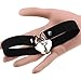 Leather Choker Collar For Women,Sexy Soft PU Leather Choker Necklace (Gold Heart)