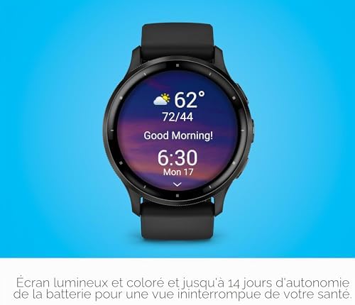 Venu 3, Montre GPS connectée sport & santé AMOLED, Gray/Noir, 45mm