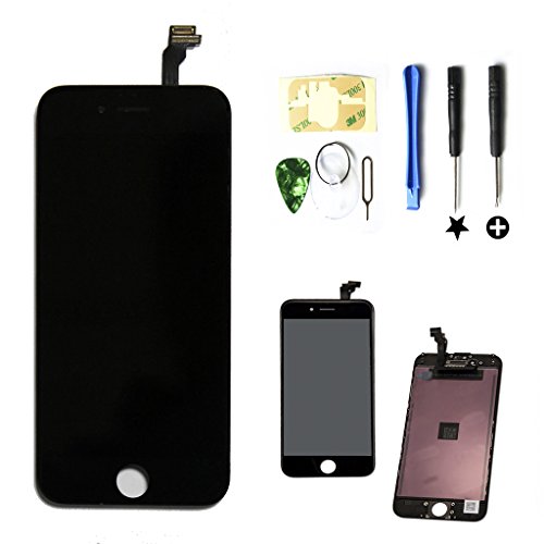 UPC 602701975122, PassionTR Retina LCD Touchscreen Digitizer Frame Assembly Full Set Replacement Screen for iPhone 6 PLUS(5.5 inch)with Instruction card and tools in black