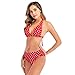 Leadmall Women Polka Dot Bikini Set – Ladies Vintage Halter Push Up High Waist Swimsuit – Two Piece Bathing Suitthumb 4