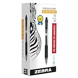 Zebra Pen Sarasa X20 Retractable Gel Ink Pens, Bold Point 1.0mm, Black, Rapid Dry Ink, 12 Pack (Packaging may vary)