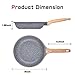 Caannasweis Nonstick Granite Frying Pan Skillet, Non Stick Omelette Frying Pans, Omelet Egg Pan, Stone Cookware Chef's Pan, Induction Compatible, PFOA Free (Gray, 8 Inch)