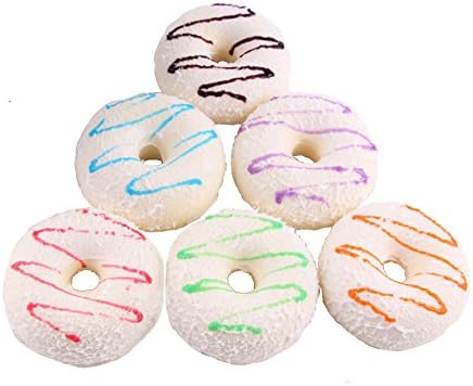 YCYBuy 3 Packs Silly Squishy Doughnut Toy-2.7'' Jumbo Donut Very Slow Rising Squishy Food Kawaii Scented Cream Bread Bun Stress Ball Toys (Color Random)